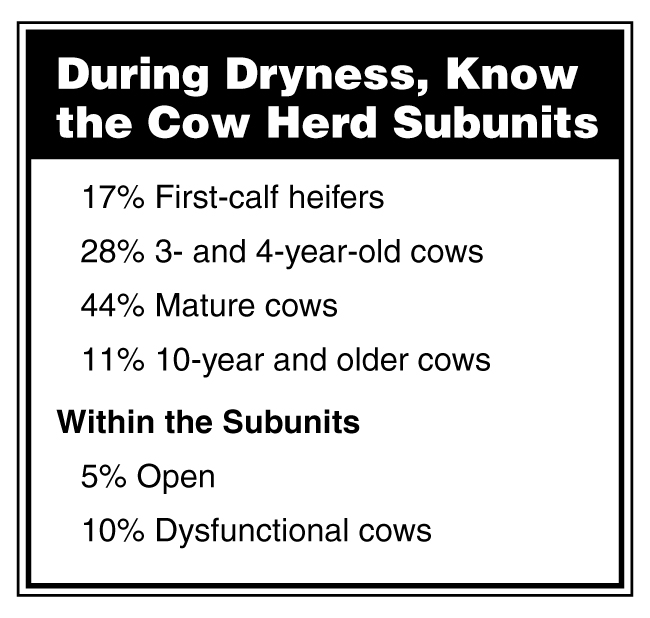 During Dryness, Know the Cow Herd Subunits