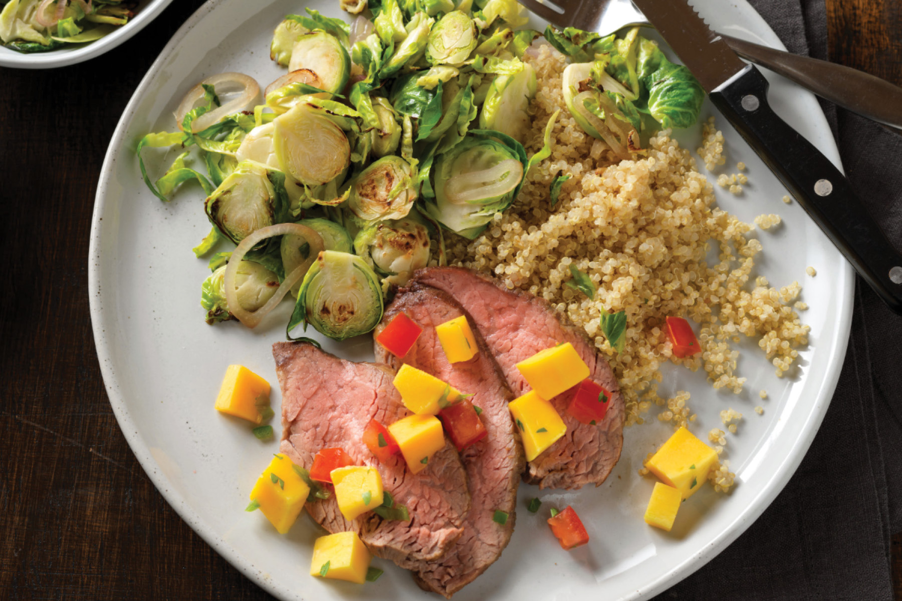 Grilled Beef Tri-Tip with Tropical Fruit Salsa