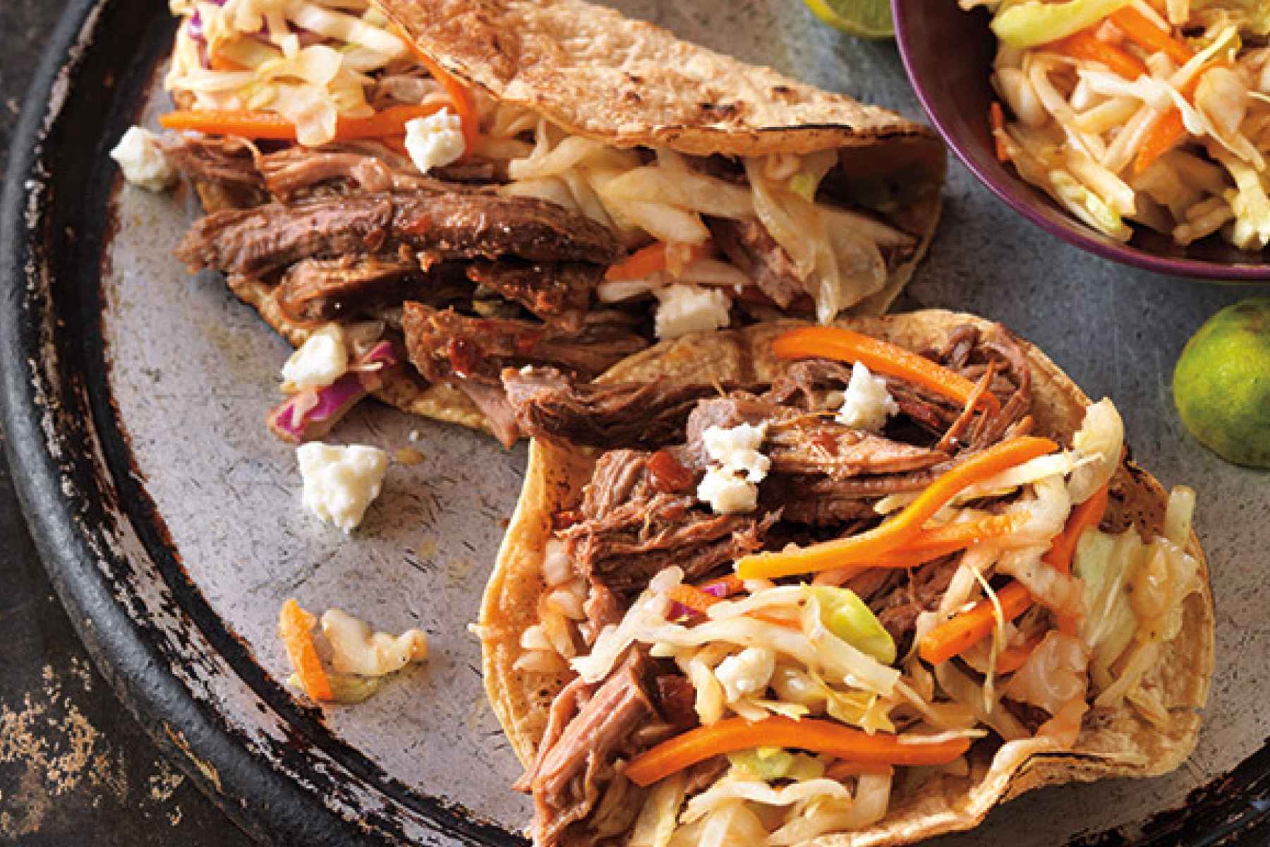 Beer-Braised Spicy Beef Tacos