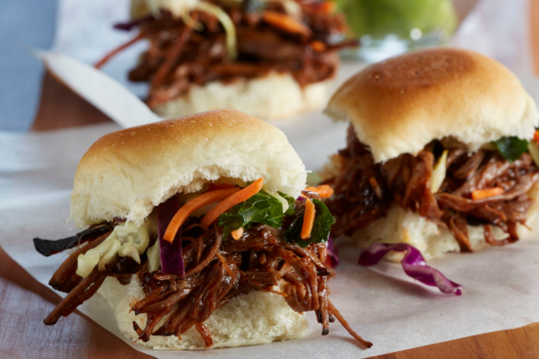 Texas Two-Bite Brisket Sliders