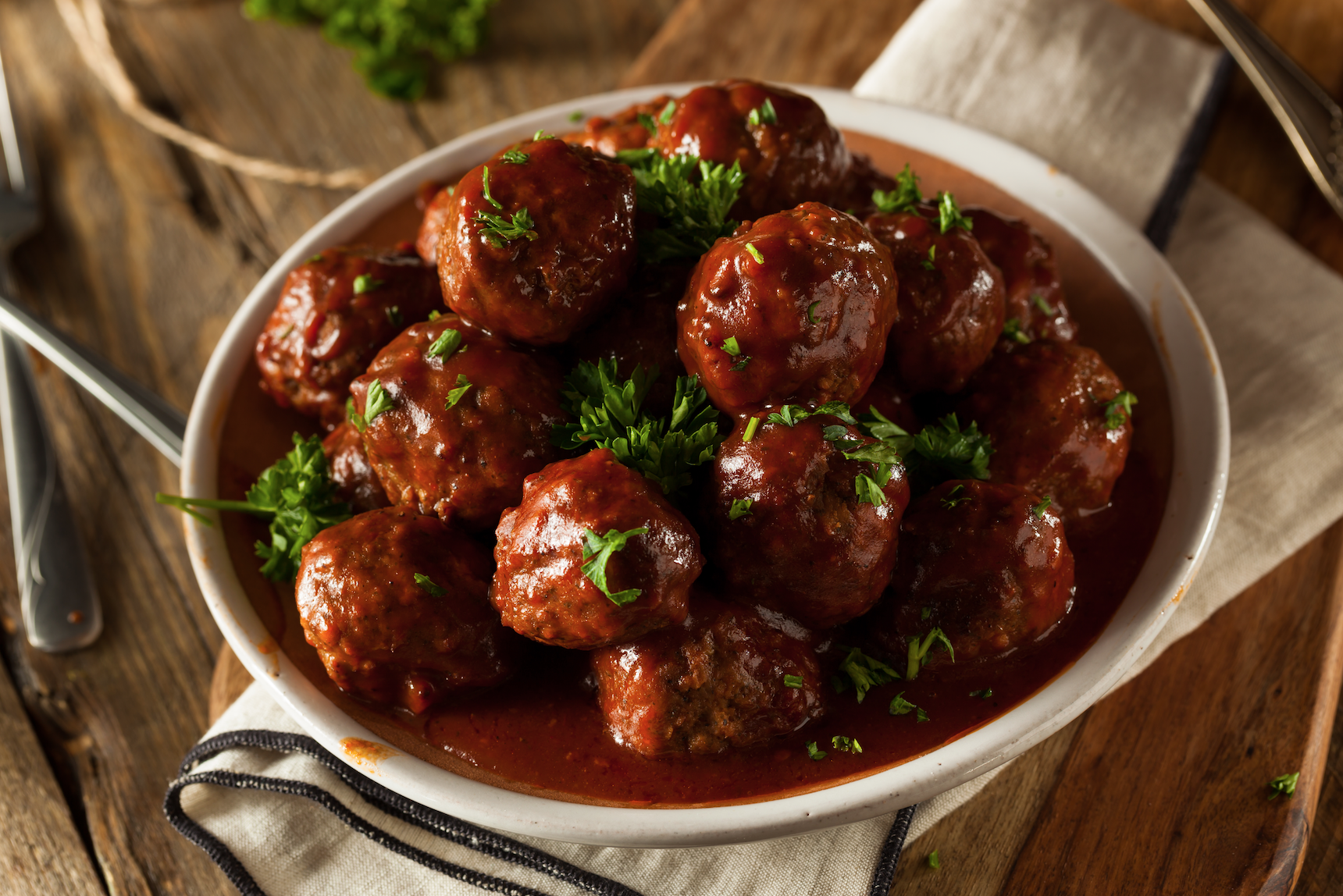 Bacon Meatballs with Bourbon Sauce